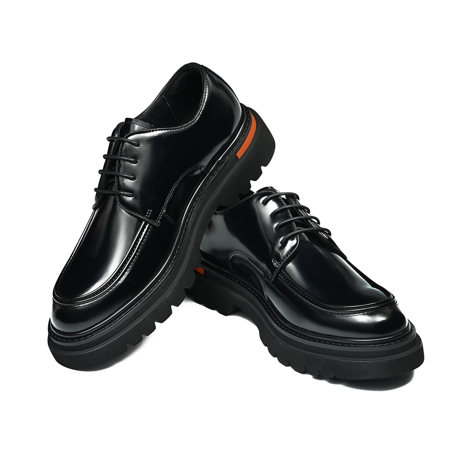 Men's Classical Derby Shoes: Luminous Grain & Supple Contour Comfort