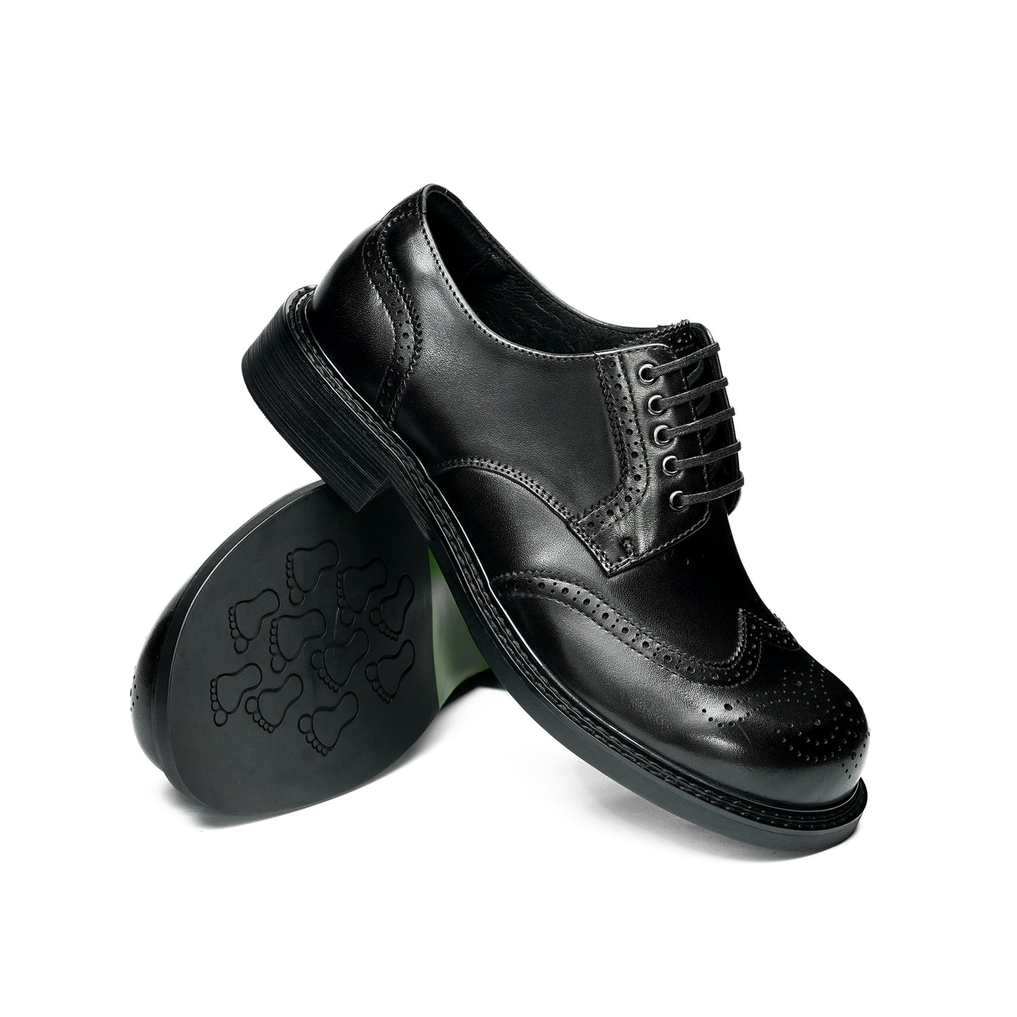 Men's Architectural Derby: Bold Silhouette & Artisan Brogue Legacy