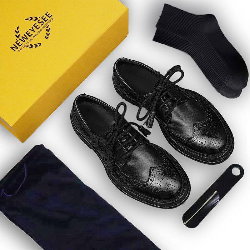 Men's Brogue Derby Shoes - Goodyear Welted Craftsmanship & All-Terrain Grip