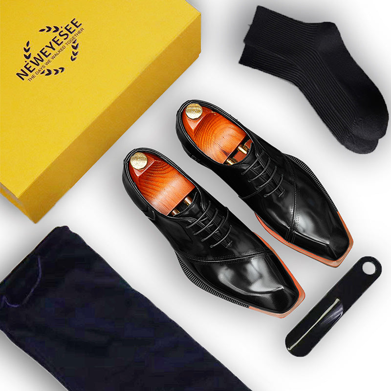 Men's Oxford Dress Shoes - Contrast Trim & Timeless Lacing