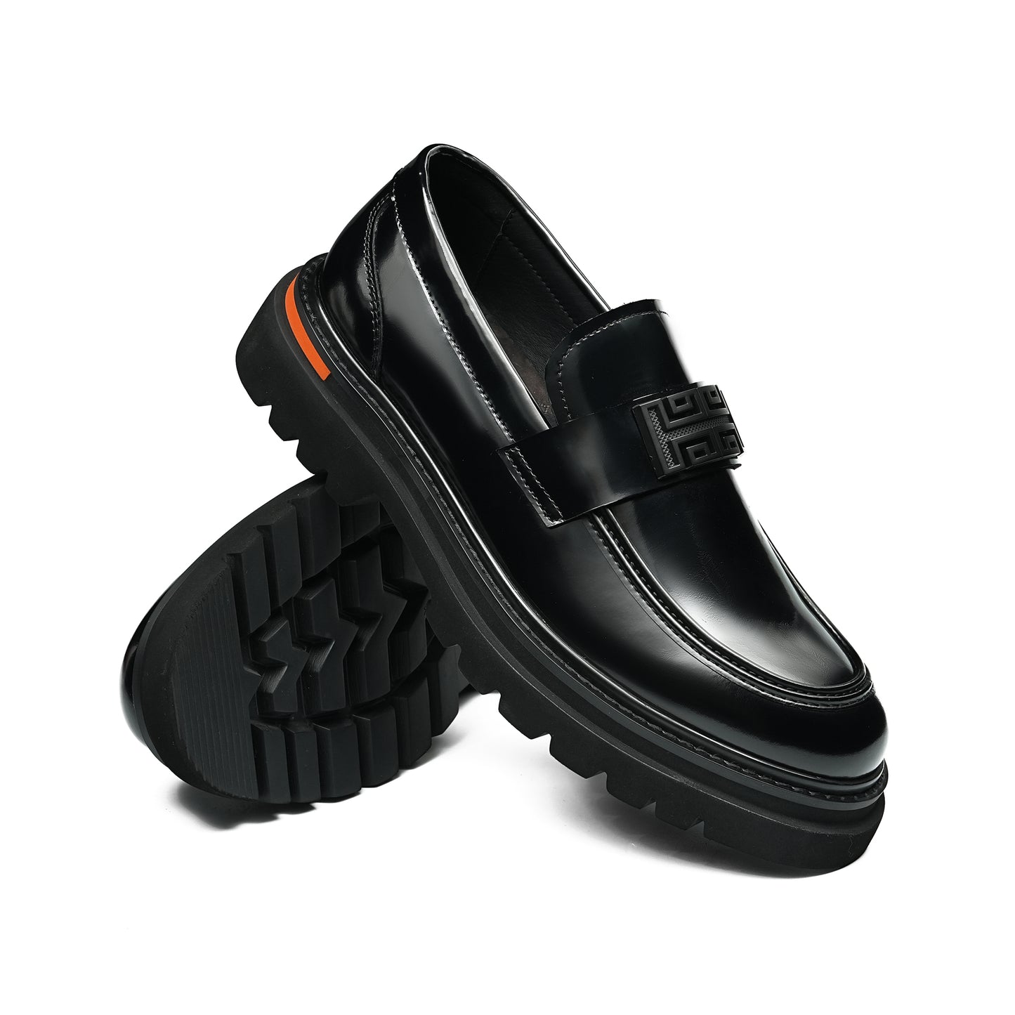 Men's Burnished Loafers: Signature Hardware & Supple Inner Contours