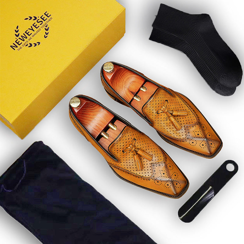 Men's Breathable Tassel Loafers - Effortless Airflow & Timeless Elegance