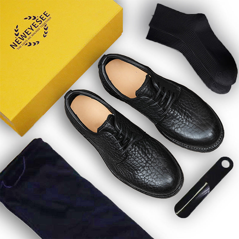 Derby Shoes Excellence: Goodyear Welted Craft & Dense-Grain Leather Patina