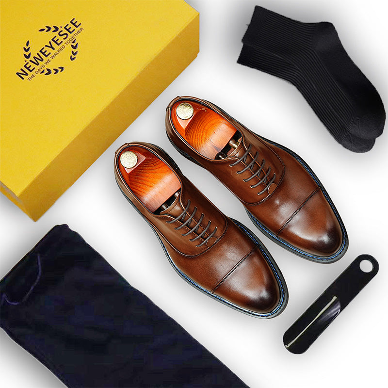 Men's Oxford Shoes: Artisan Stitching & Refined Toe Architecture