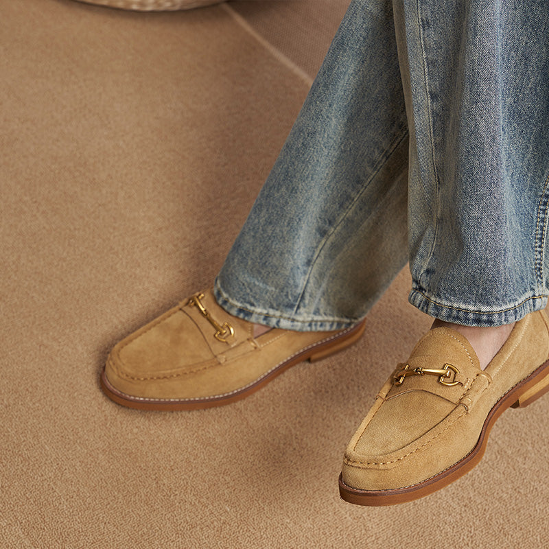 Men's Suede Loafers: Signature Hardware & Textured Comfort