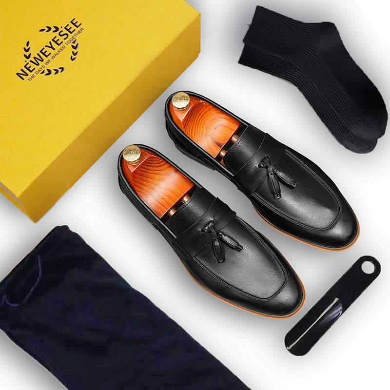 Men's Classic Leather Tassels Loafers