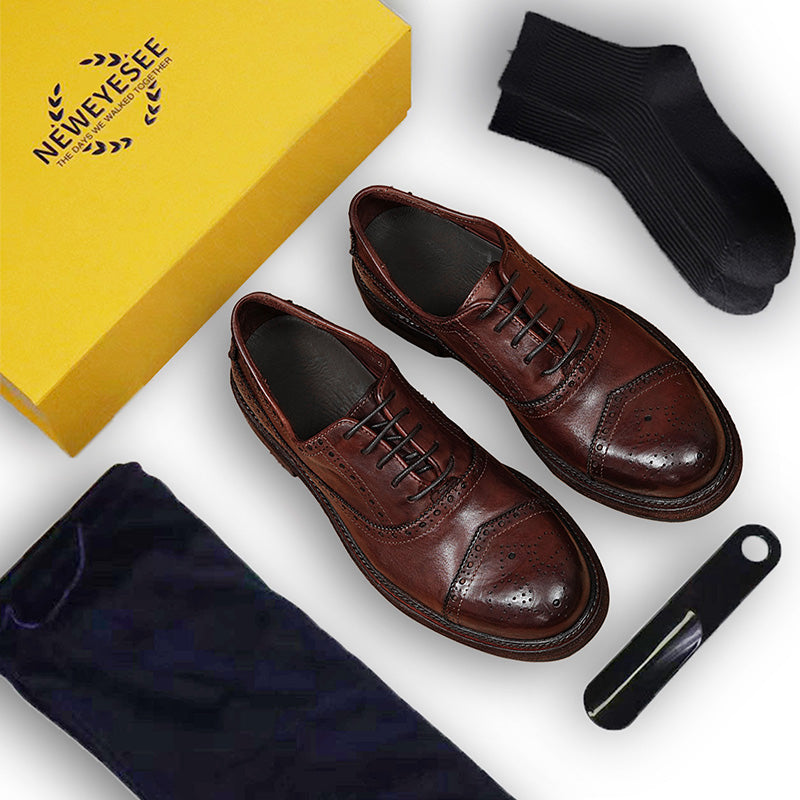 Men's Oxford Brogues - Rare Horween Leather & Goodyear Welt Craftsmanship