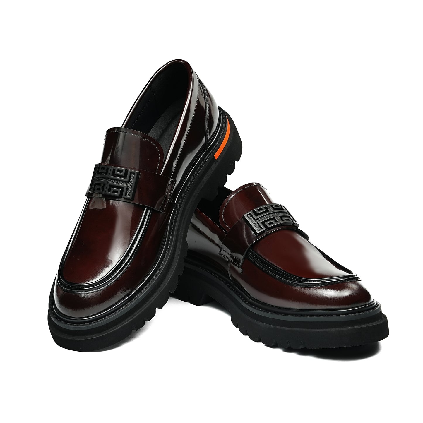 Men's Burnished Loafers: Signature Hardware & Supple Inner Contours