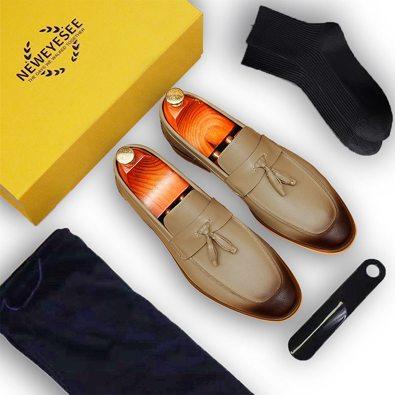 Men's Classic Leather Tassels Loafers