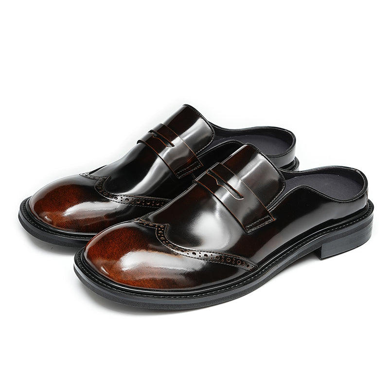 Men's Premium Leather Dress Slipper - Brown / US 5 / UK 4 / EU 38 Men's Premium Leather Dress Slipper - Brown / US 5 / UK 4 / EU 38