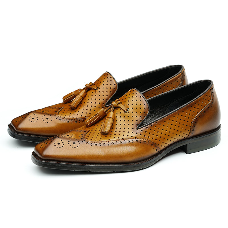 Men's Breathable Tassel Loafers - Effortless Airflow & Timeless Elegance