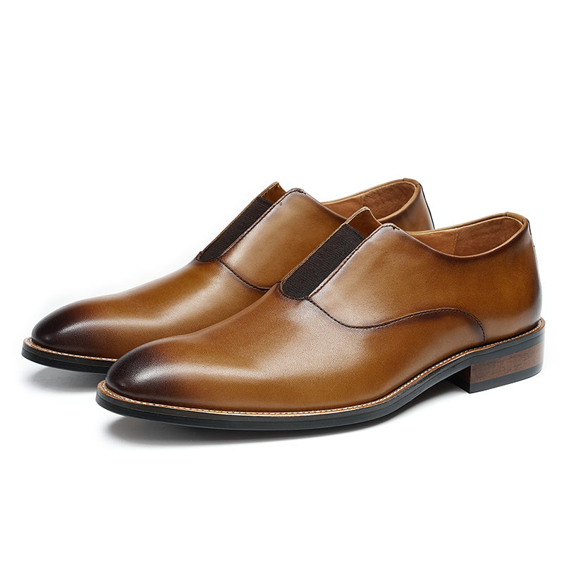 Men's Elastic Gusset Dress Shoes - Refined Structure & Secure Fit