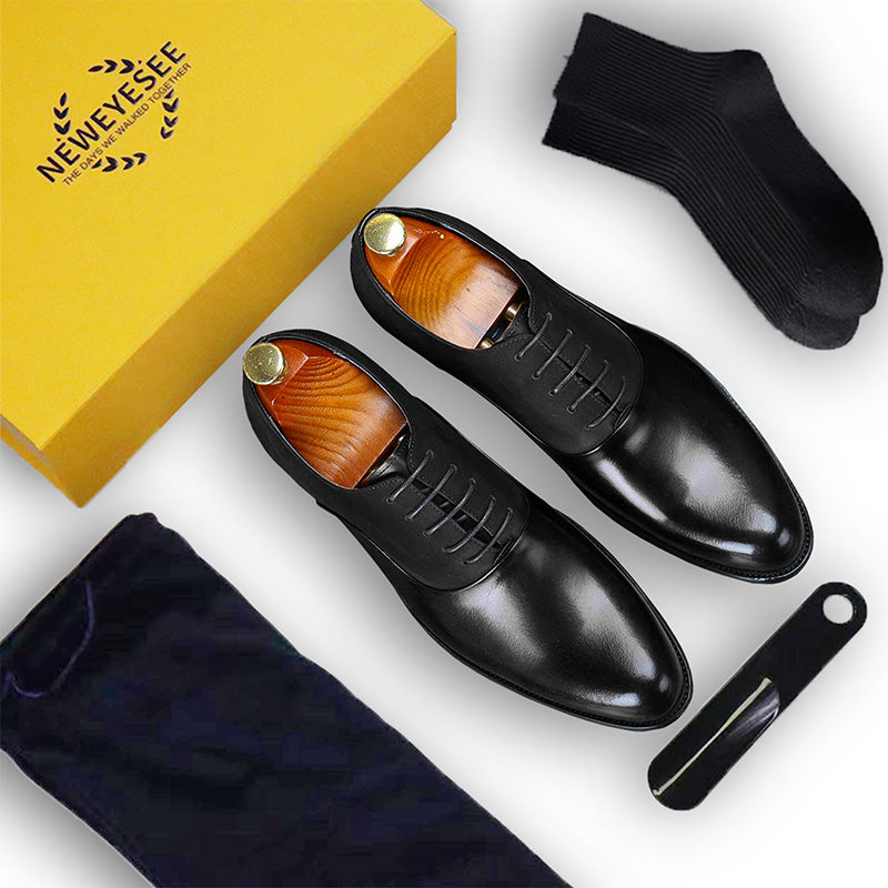 Men's Contrast Sharp Toe Oxford Dress Shoes