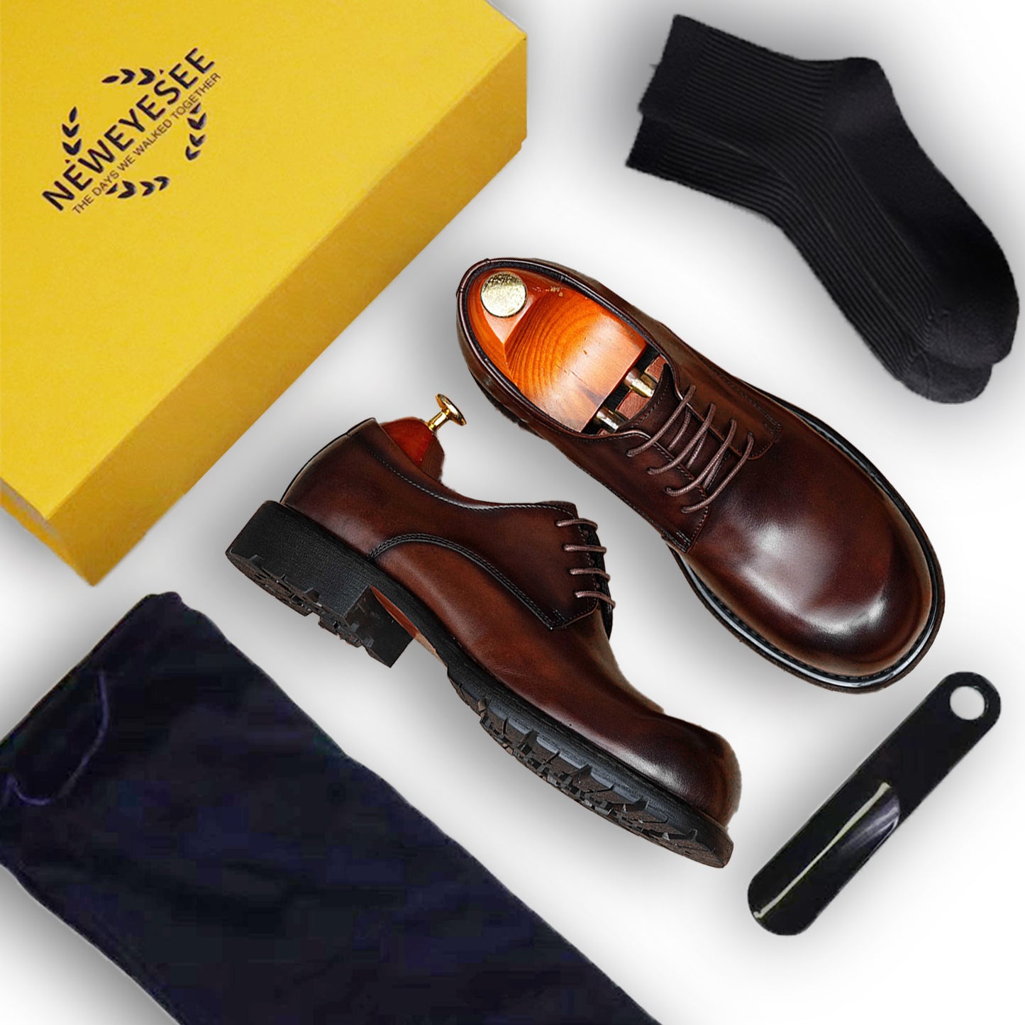 Men's Contemporary Derby: Upturned Toe & Refined Silhouette