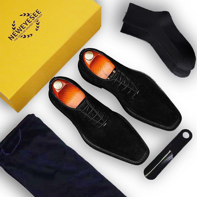 Men's Suede Oxford Shoes: Breathable Comfort & Artisanal Stitching Detailing