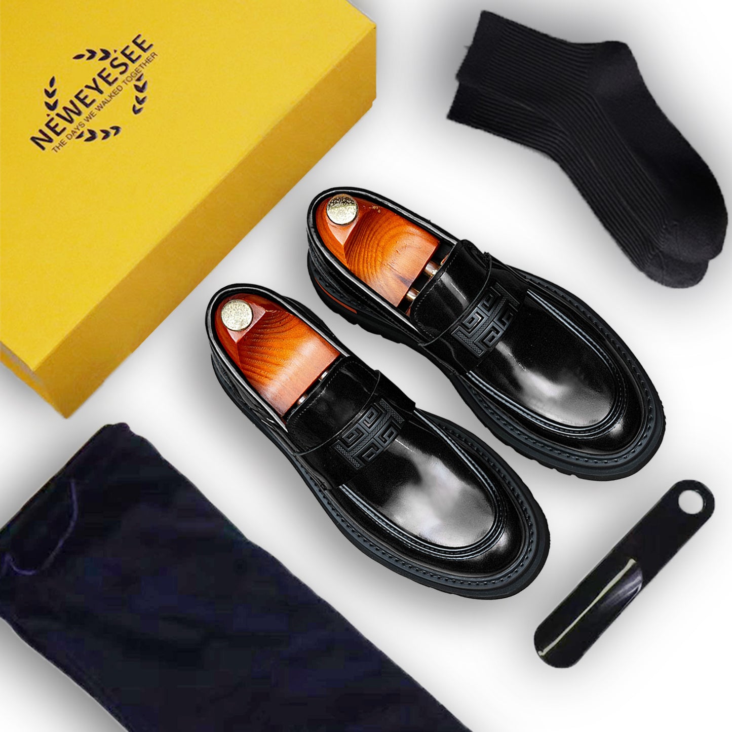 Men's Burnished Loafers: Signature Hardware & Supple Inner Contours