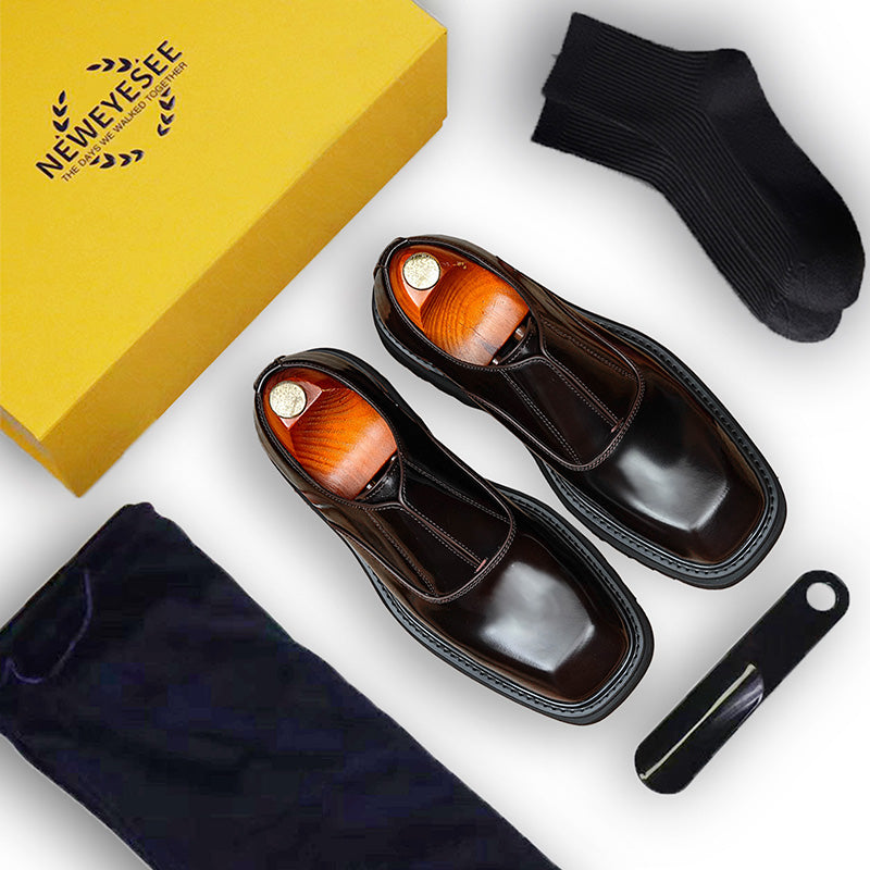 Men's Sleek Loafer: Luminescent Grain & Elevated Foundation