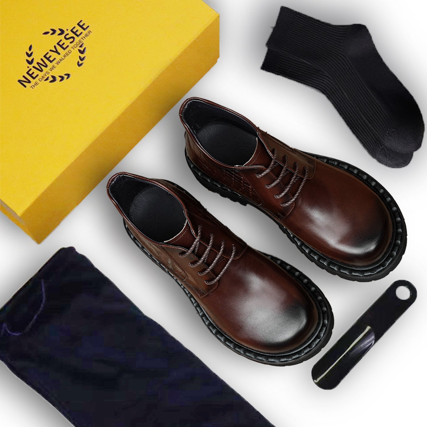 Men's Martin Boots Urban Rhythm: Textured Harmony & Bold Sole Composition