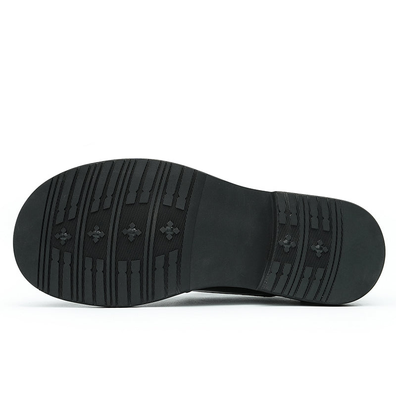 Calfskin Derby Shoes for Men Glossy Round Toe