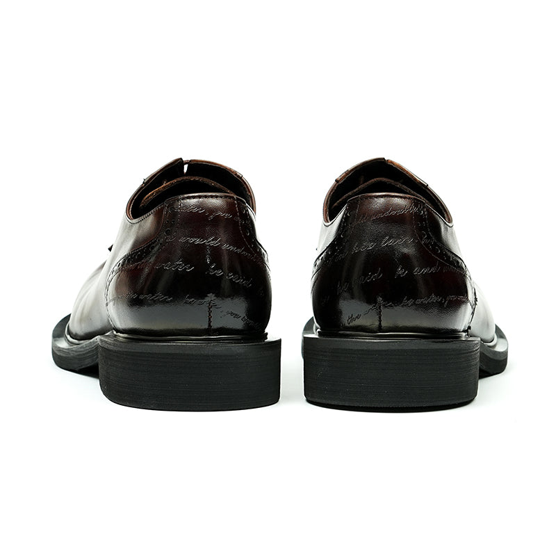 Calf Leather Oxford Shoes for Men Large Toe