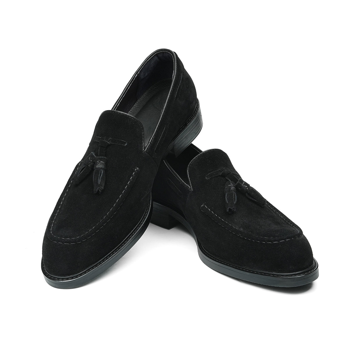 Men's Tassel Loafers| with Rubber Sole & Moc-Toe Styling