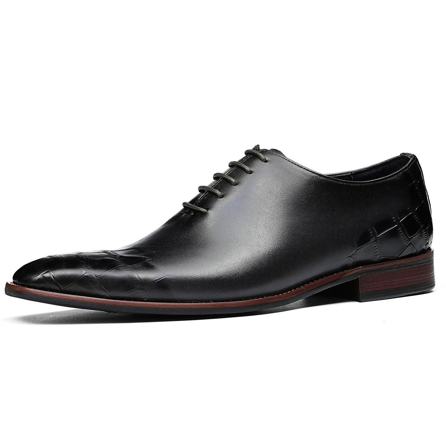 Men's Formal Oxford Shoes with Exquisite Crocodile-Embossed Toe
