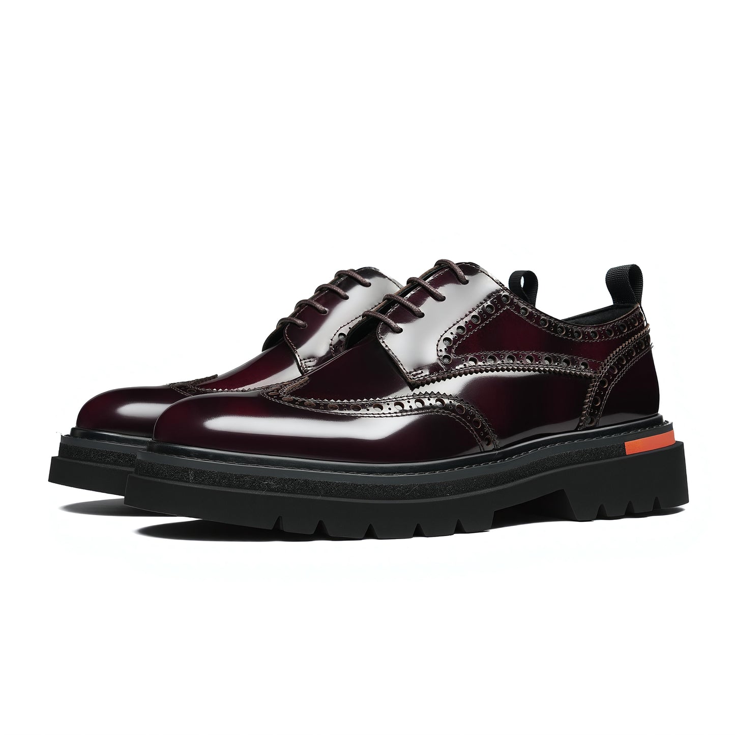 Men's Brogue Derby Shoes: Luminous Grain & Supple Interior Contours