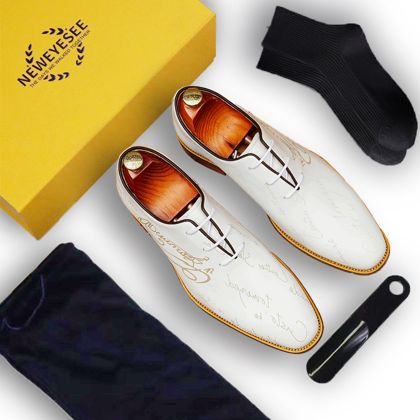 Men's Oxfords Shoes Handwritten Dress Shoes