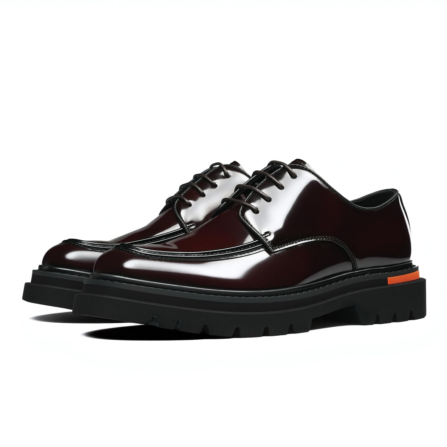 Men's Classical Derby Shoes: Luminous Grain & Supple Contour Comfort