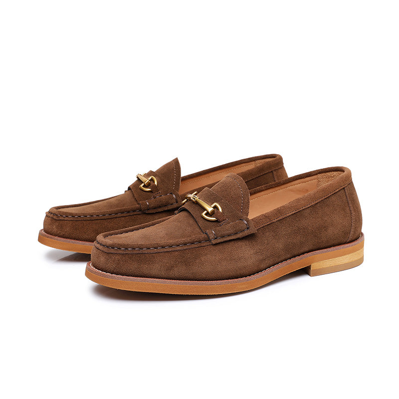 Men's Suede Loafers: Signature Hardware & Textured Comfort