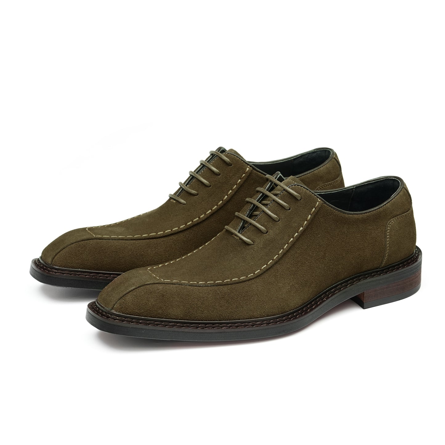 Men's Suede Oxford Shoes: Breathable Comfort & Refined Stitching Detailing