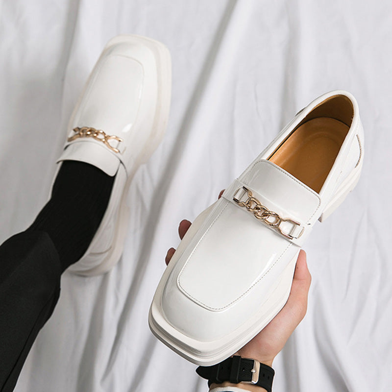 Urban Sculpture Men's Loafers: Architectural Square-Toe & Sculptural Hardware