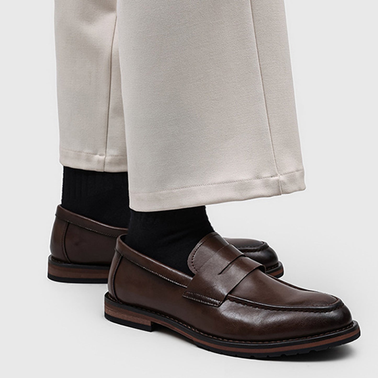 Classic Men's Loafer with Signature Strap Design