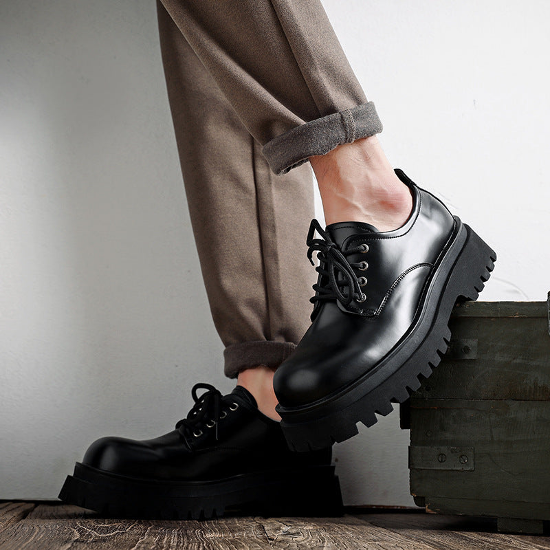 Men's Elevated Derby Shoes: Architectural Design & Metropolitan-Ready Versatility