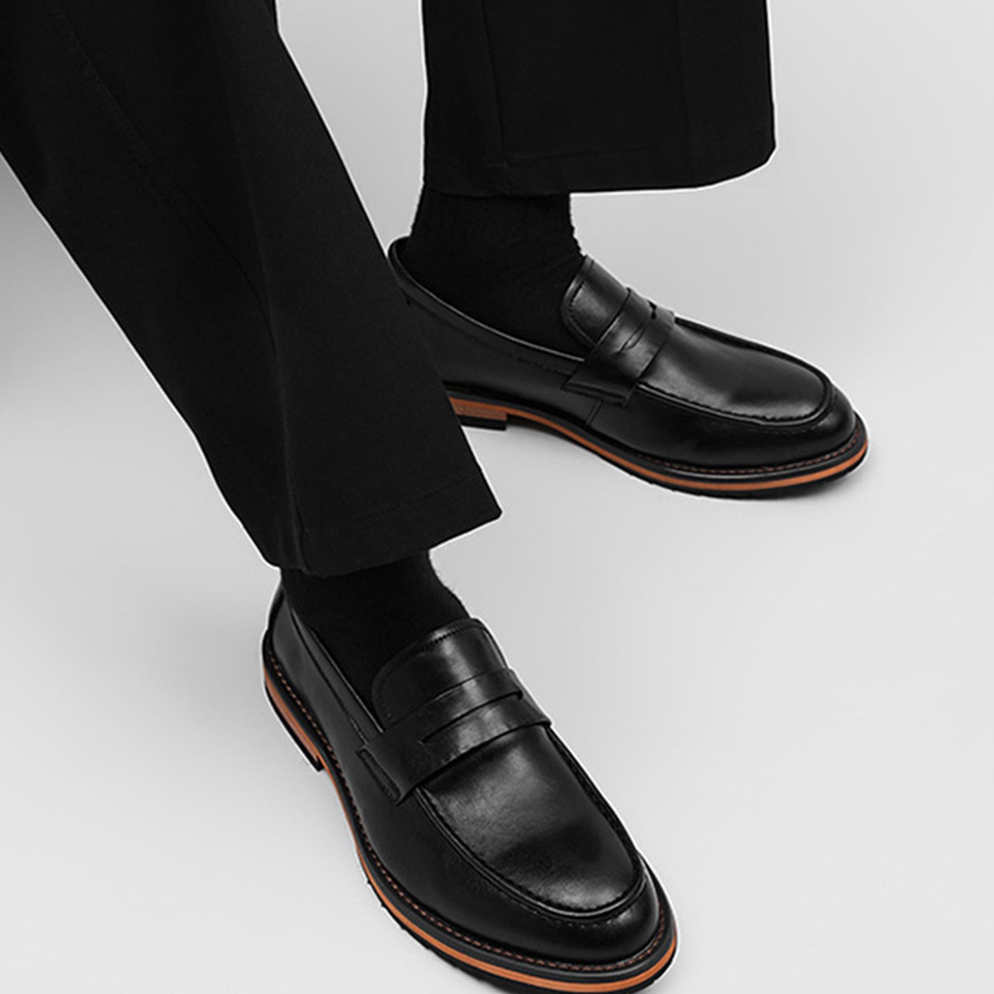 Classic Men's Loafer with Signature Strap Design