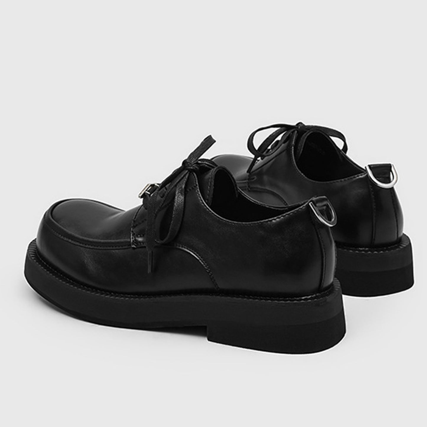 Men's Derby Shoes: Chunky Sole & Bold Hardware Accent Statement