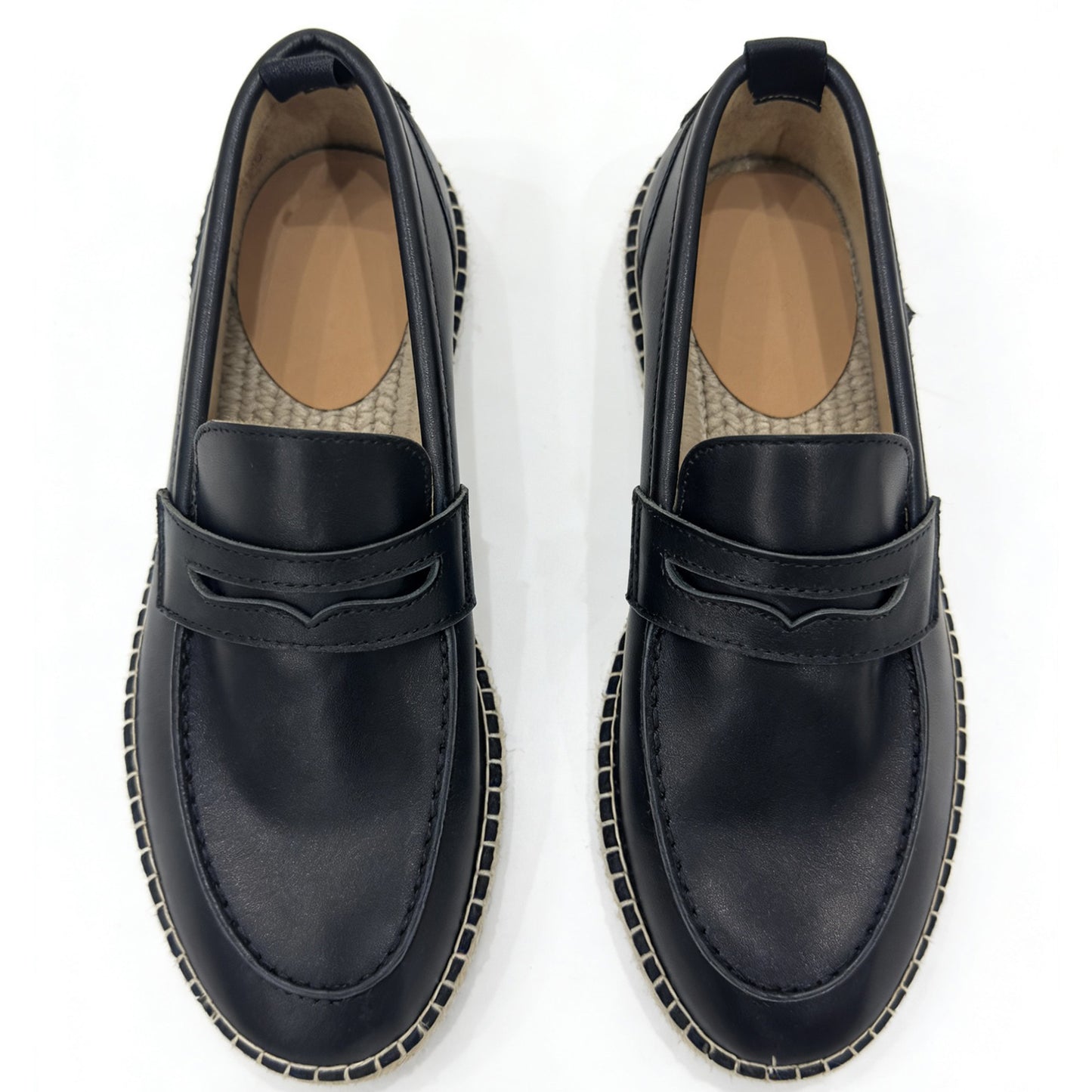 Men's Loafers Classic Slip-On with Refined Buckle Fastening & Woven-Texture Sole