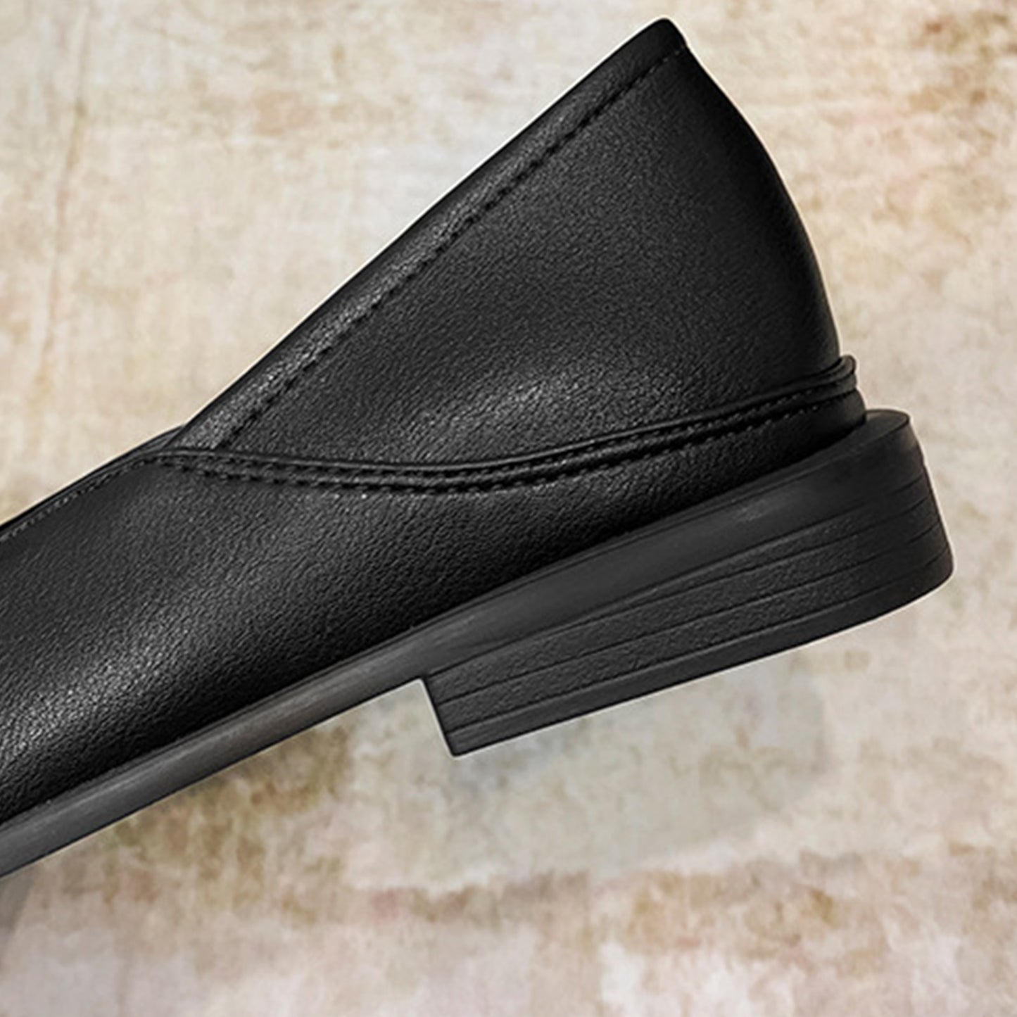 Square-Toe Loafers for Women with Statement Metallic Buckle