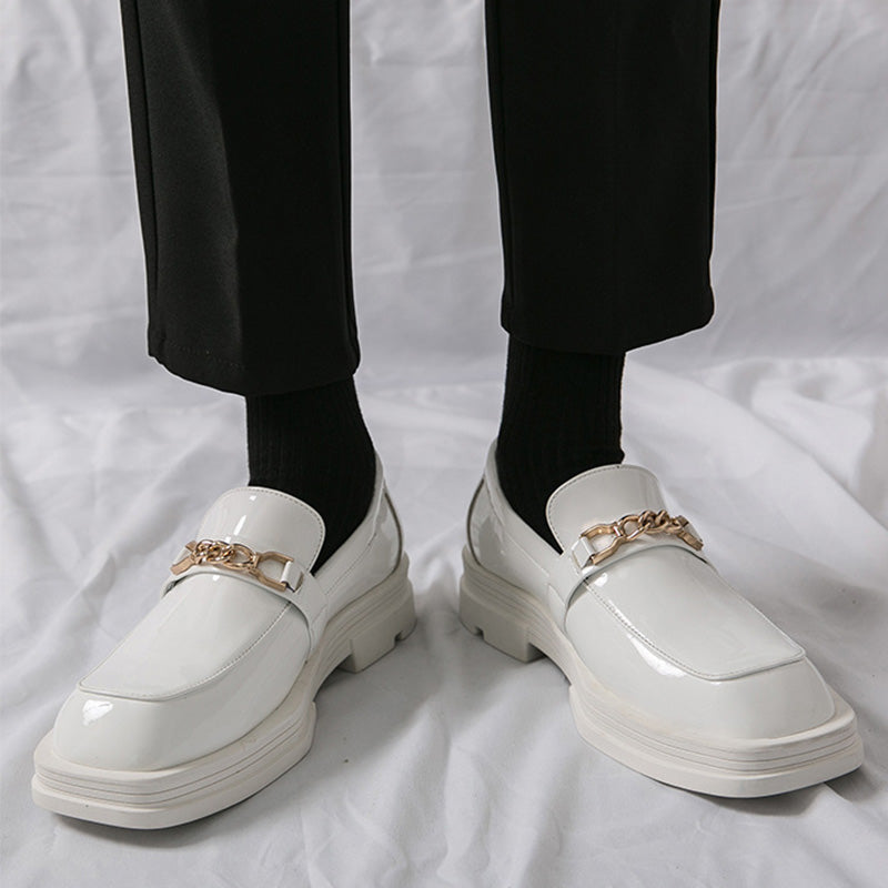 Urban Sculpture Men's Loafers: Architectural Square-Toe & Sculptural Hardware