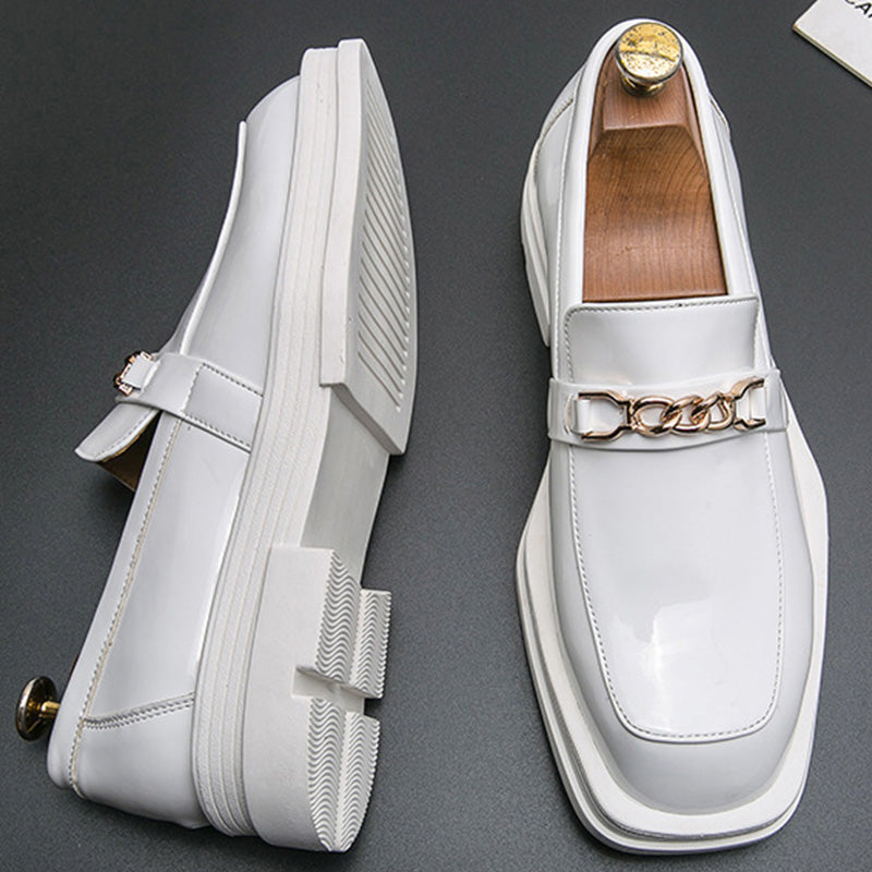 Urban Sculpture Men's Loafers: Architectural Square-Toe & Sculptural Hardware