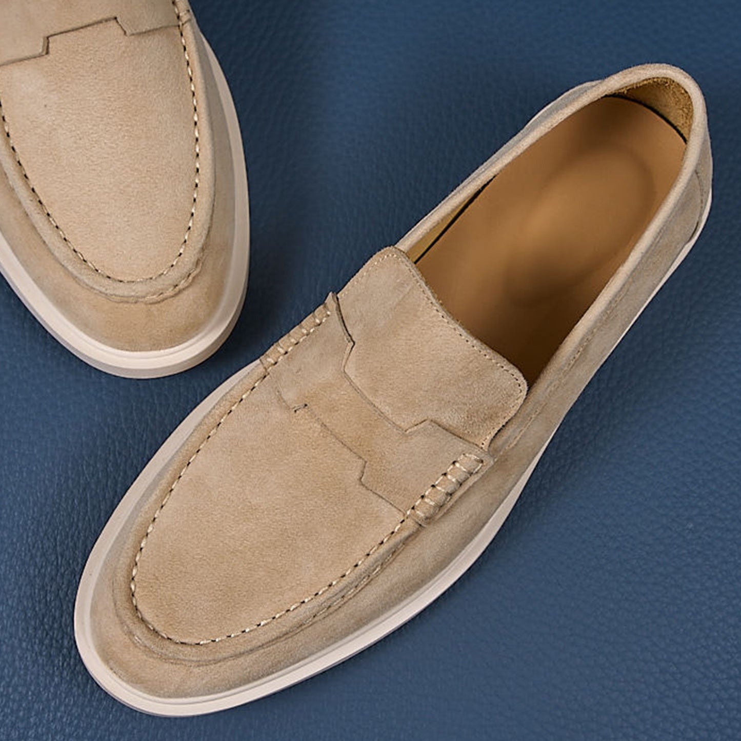 Suede Slip-On Men's Loafers | Soft Texture & Clean Minimal Profile