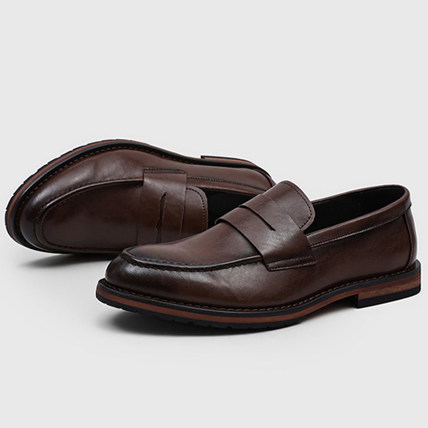 Classic Men's Loafer with Signature Strap Design