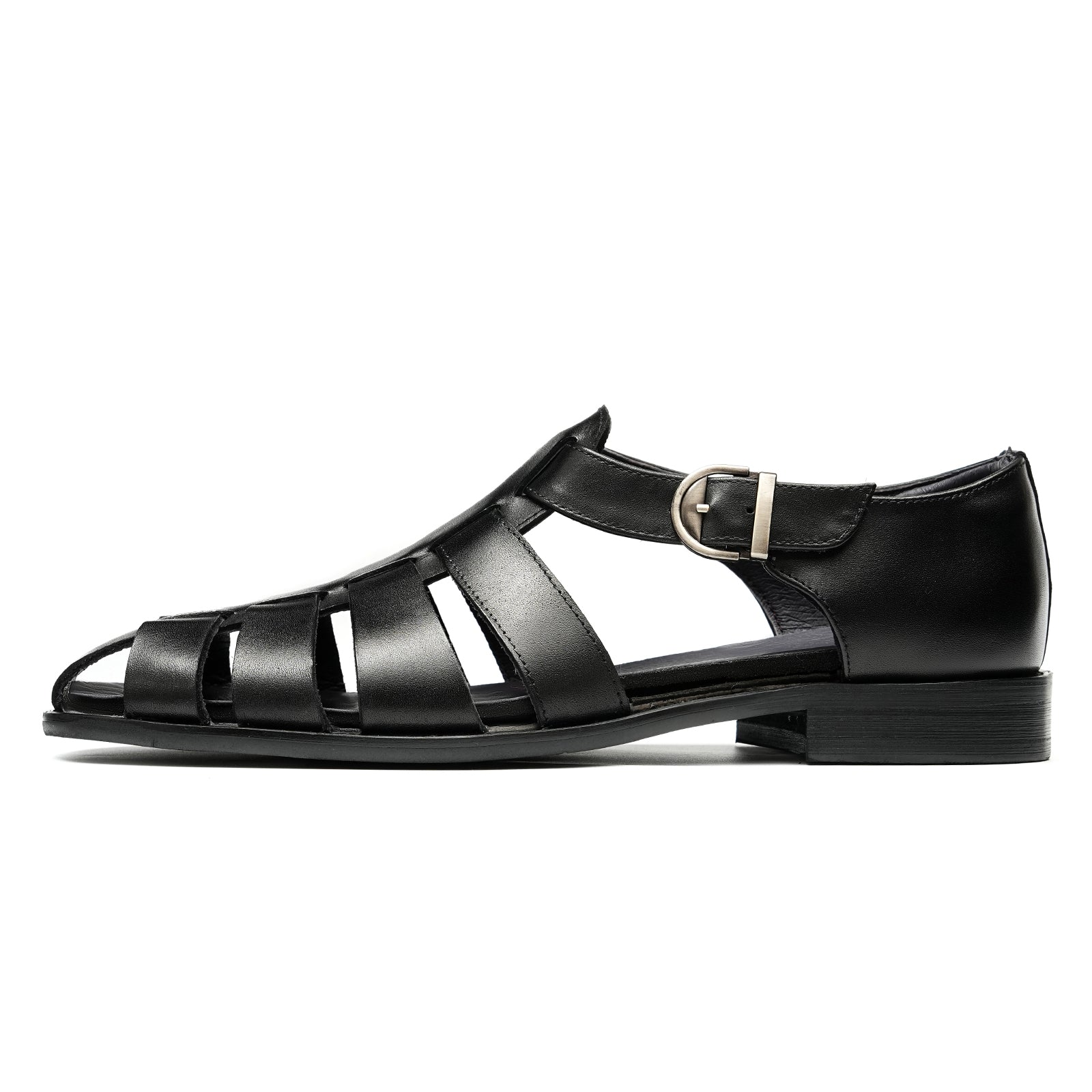 mens dress sandals black Amazon.com | YMGSCC Leather Men Sandals Men Business Dress Sandals Handmade Leather Shoes Men Sandalias(D,44 Code)