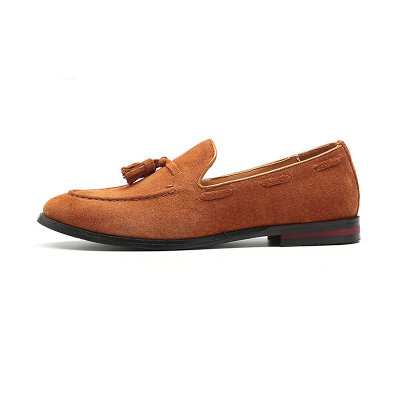 Men's Tassel Suede Loafers Sophisticated Casual Style