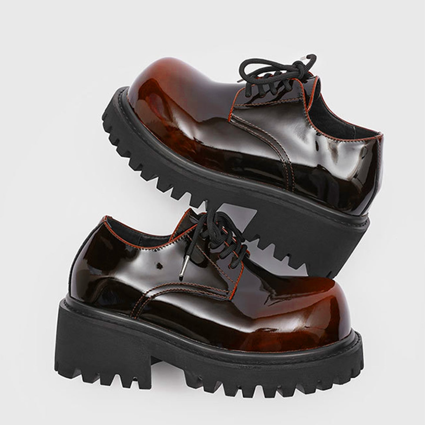 Men's Derby Shoes: Gloss Lace-Up with a Bold & Sculpted Sole
