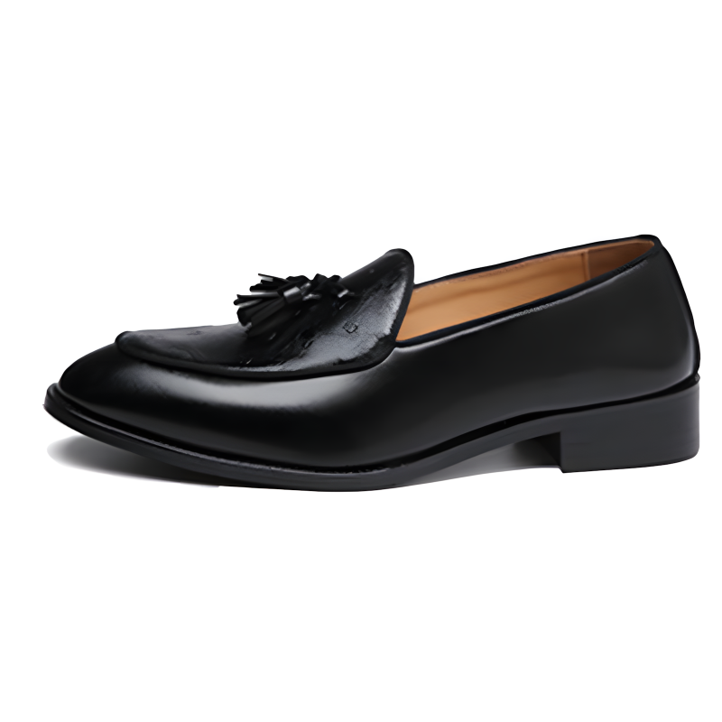 Men’s Tassel Loafers Ostrich-Embossed