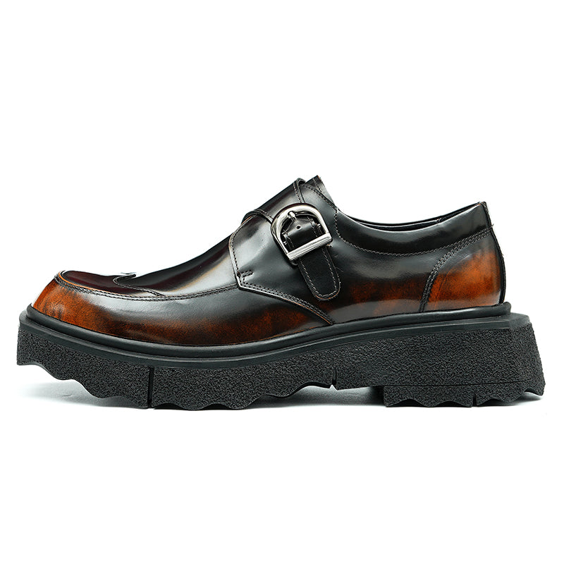 Men's Monk Strap Dress Shoes Thick-Soled