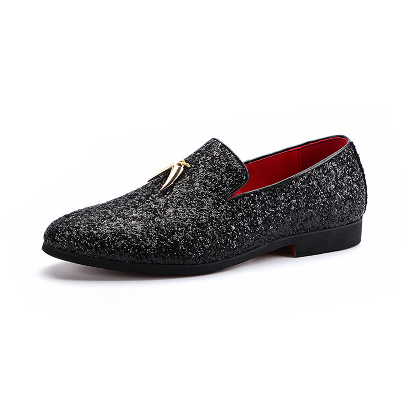 Men's Loafers with Contrast Red Lining Sophisticated Slip-On Dress Shoes