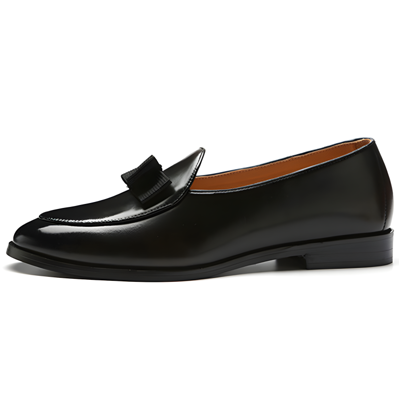 Men’s Patent Leather Bow Loafers