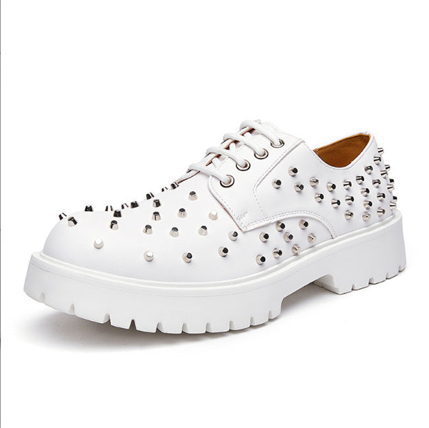 Men's Heavy-Duty Studded Derby Shoes | with Chunky Platform Sole